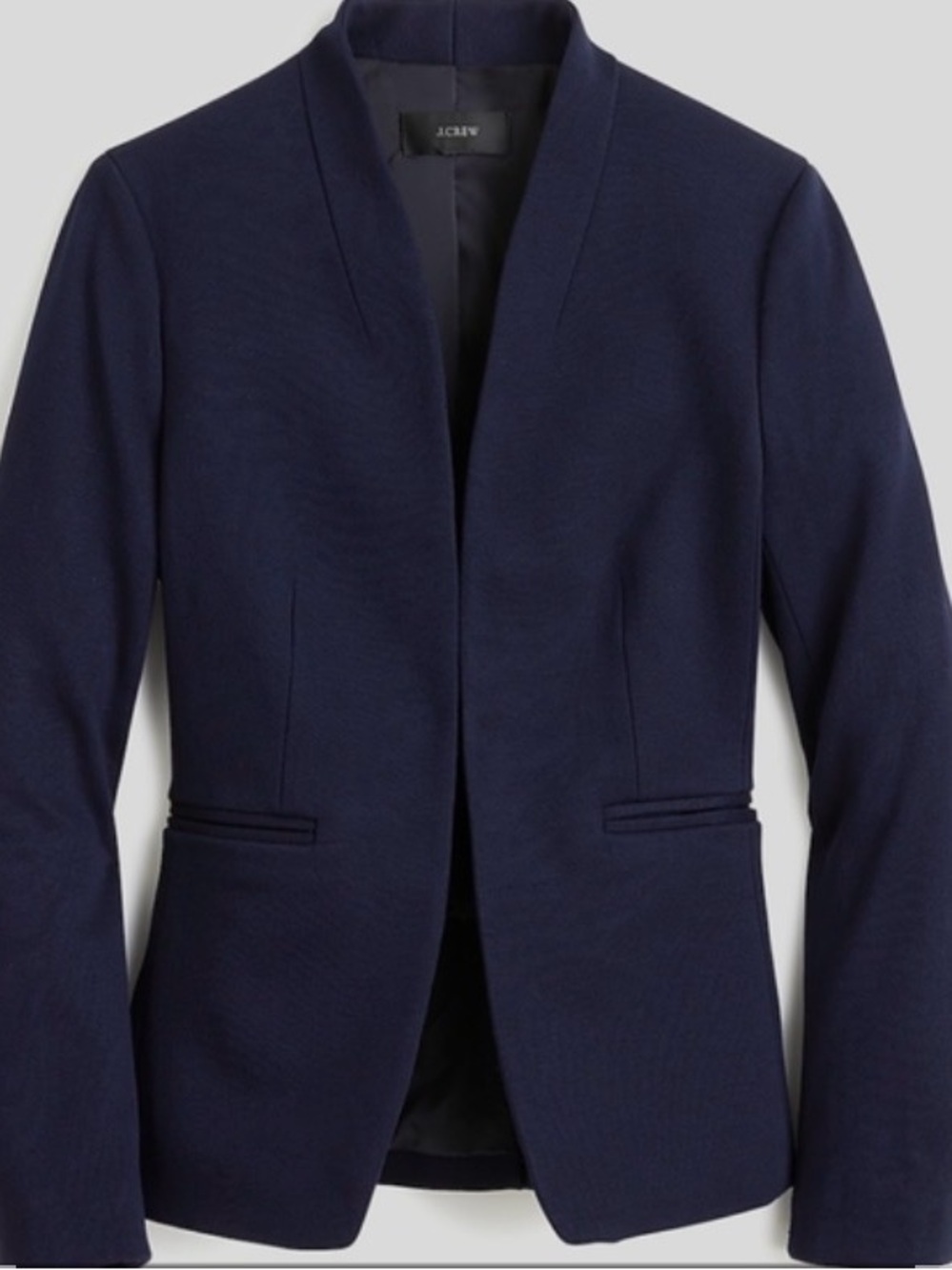 J. Crew Women's Navy Open Collar Blazer